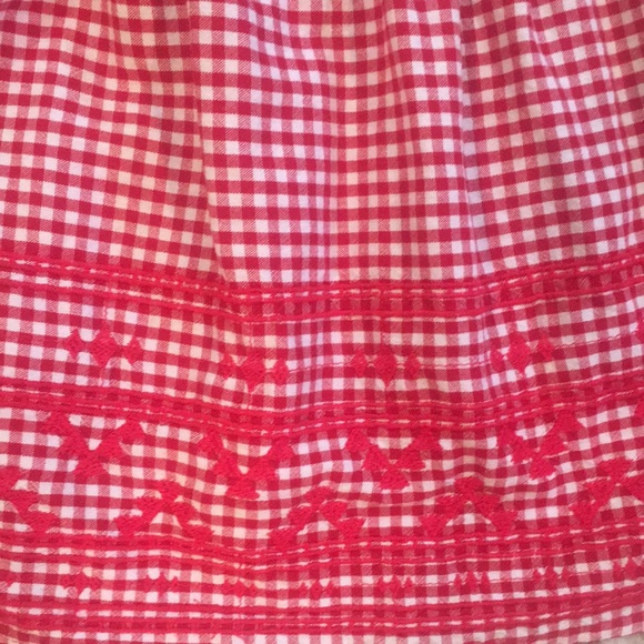 Old Navy Red Gingham Babydoll Dress with Embroidered Hem XL - Picture 4 of 10